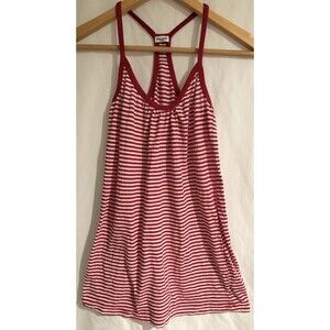 Vintage Y2K Splendid Boutique Red White Striped Tank Top XS EUC Boho Preppy 90s